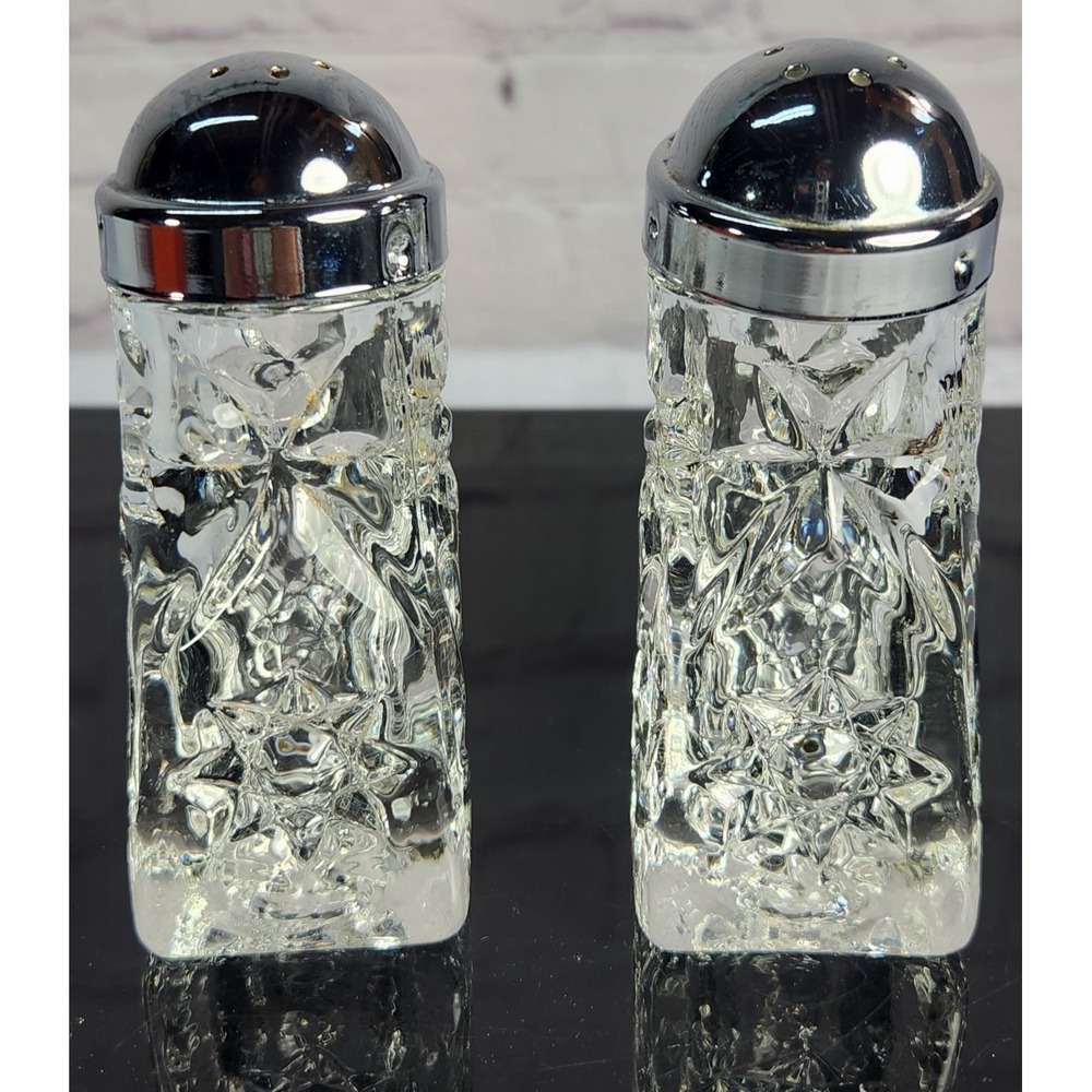 Vintage Prescut Star Of David Fire King Anchor Hocking 4" Salt And Pepper Shaker